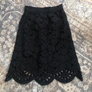 Ann Taylor Black Lace Skirt